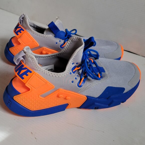 Nike Air Huarache Men’s SZ 8 AH7334-005 Drift Gray Royal Orange Sneaker Shoe EUC